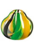 LSA International Folk glass vase (11cm x 14.4cm) - Green