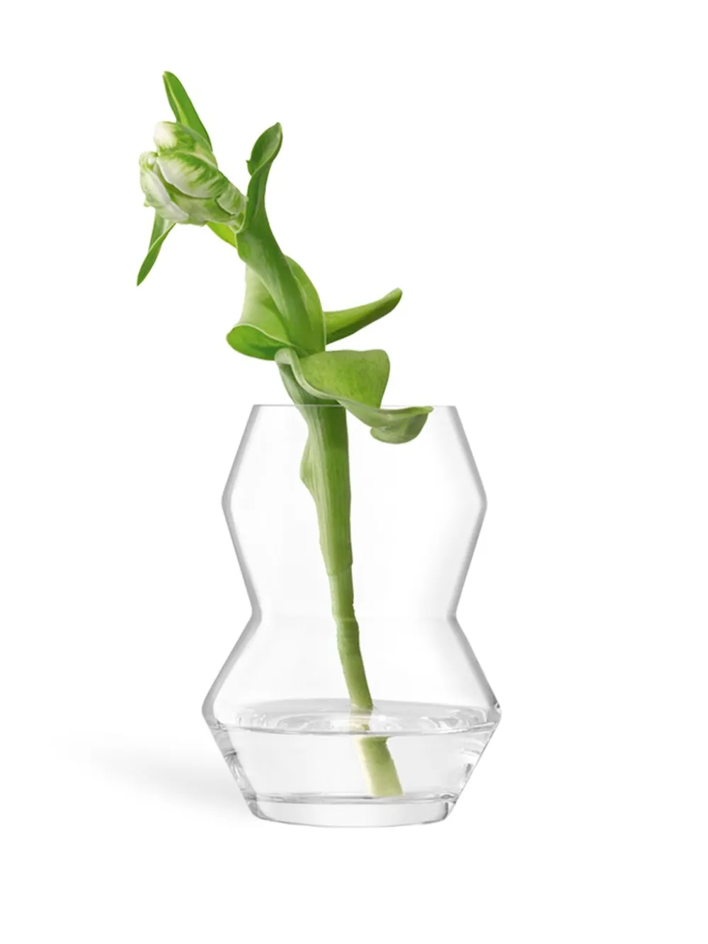 Lsa International Sculpt Glass Vase (16cm X 12cm) In Neutrals