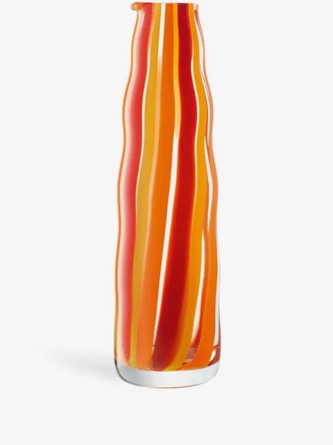 LSA International Folk striped glass vase (30cm x 8cm)