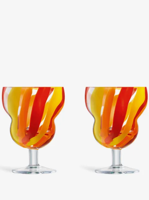 LSA International Folk wine glass (set of two)