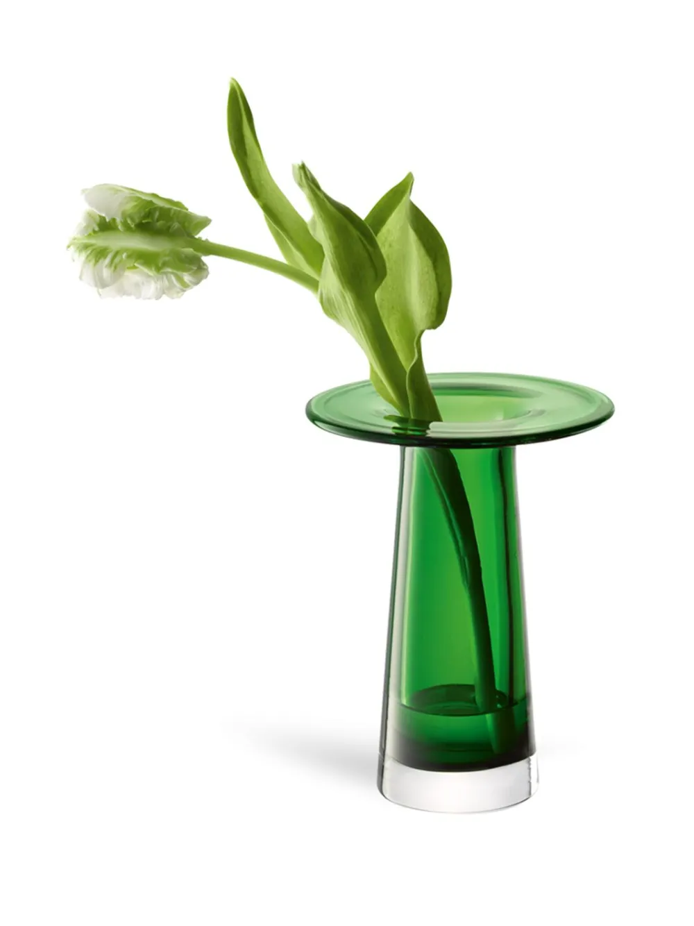 Shop Lsa International Victoria Glass Vase (15cm X 12cm) In Green