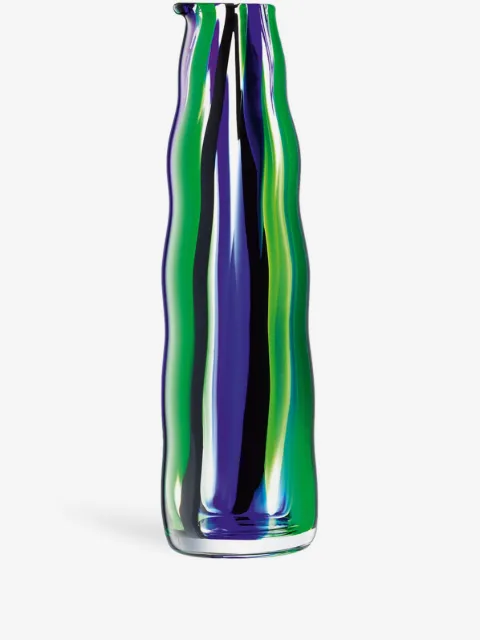 LSA International Folk striped glass vase (30cm x 8cm)
