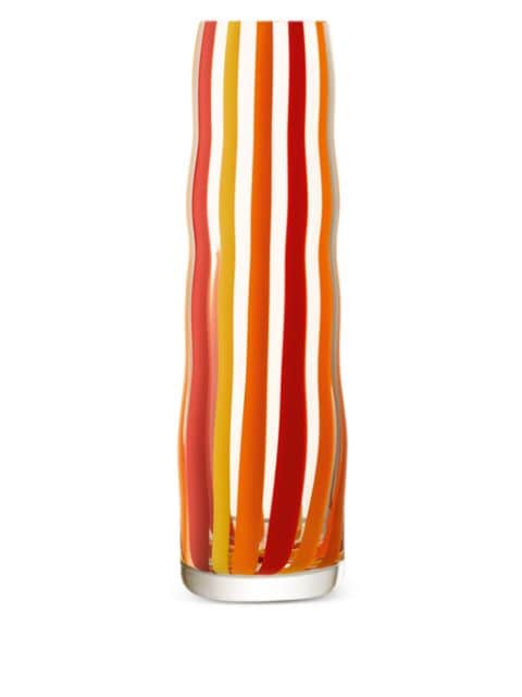 LSA International Folk striped glass vase (31cm x 9cm)