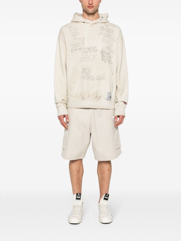 Maison MIHARA YASUHIRO Distressed Cotton Hoodie - Farfetch