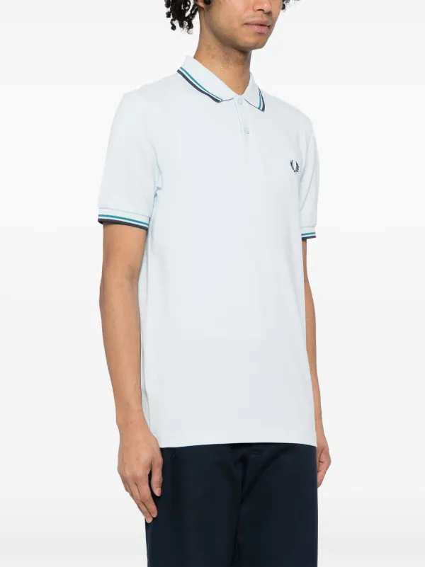 Fred Perry Twin Tipped Polo Shirt | Blue | FARFETCH JO