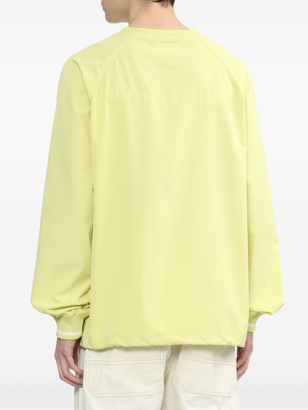 Shop Chocoolate Logo-patch Crew Neck Sweatshirt In Yellow
