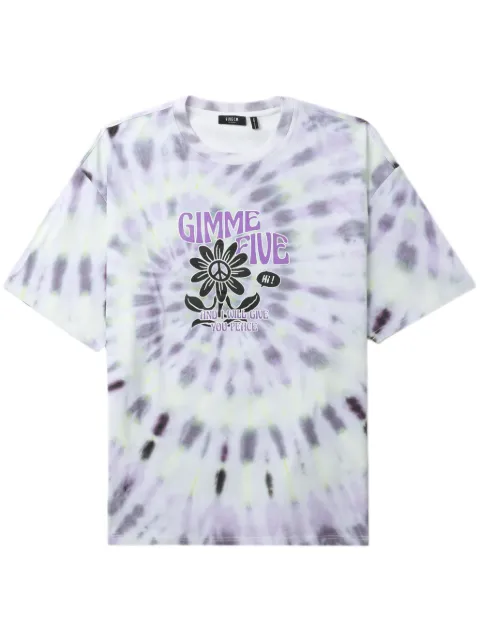 FIVE CM slogan-print tie-dye T-shirt