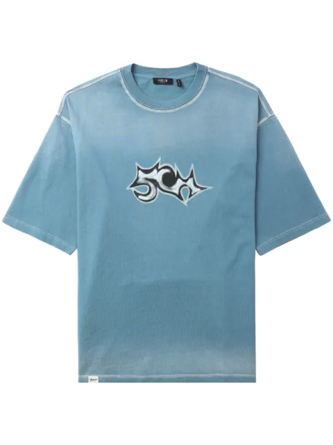 FIVE CM embroidered cotton T-shirt