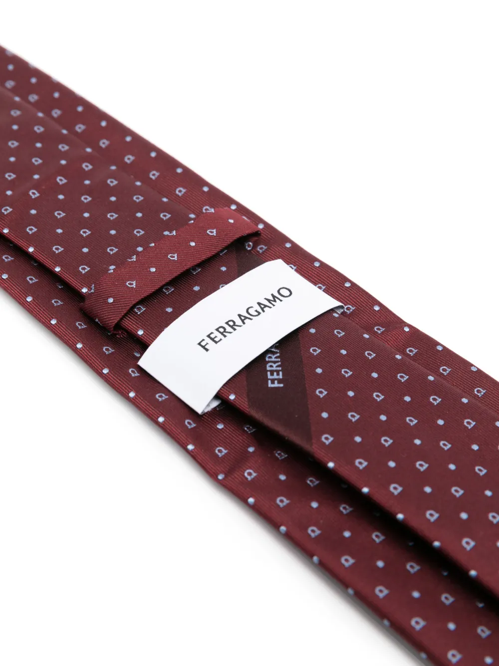 Ferragamo Stropdas met patroon - Rood