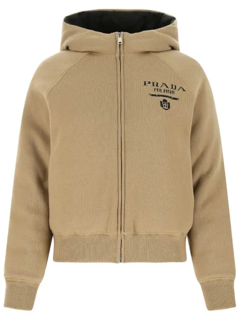 Prada logo-jacquard jacket