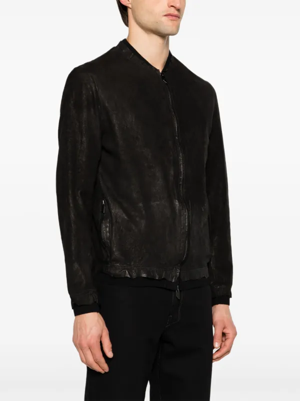 Salvatore Santoro zip-up Leather Bomber Jacket | Black | FARFETCH ZA