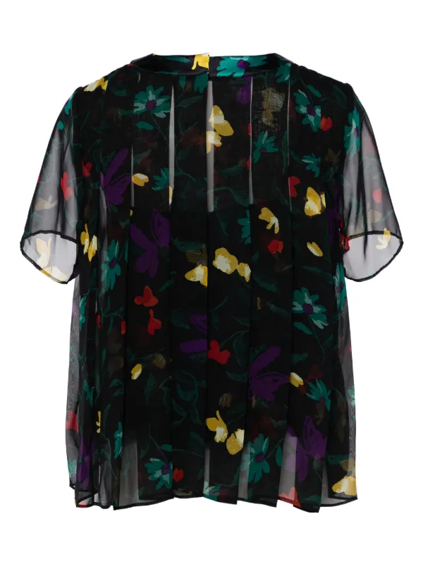 最終価格　Sacai サカイ　sacai Floral Print Shirt サカイ - sacai | Floral Print Shirt-Black-1の通販 | RESTIR