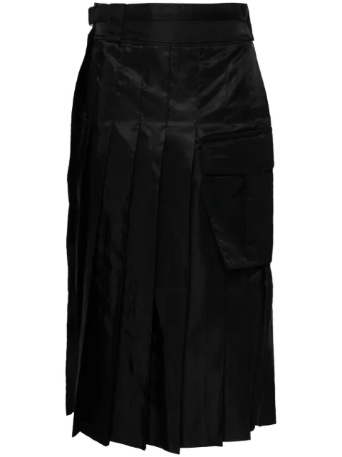 sacai تنورة تويل ميدي بكسرات
