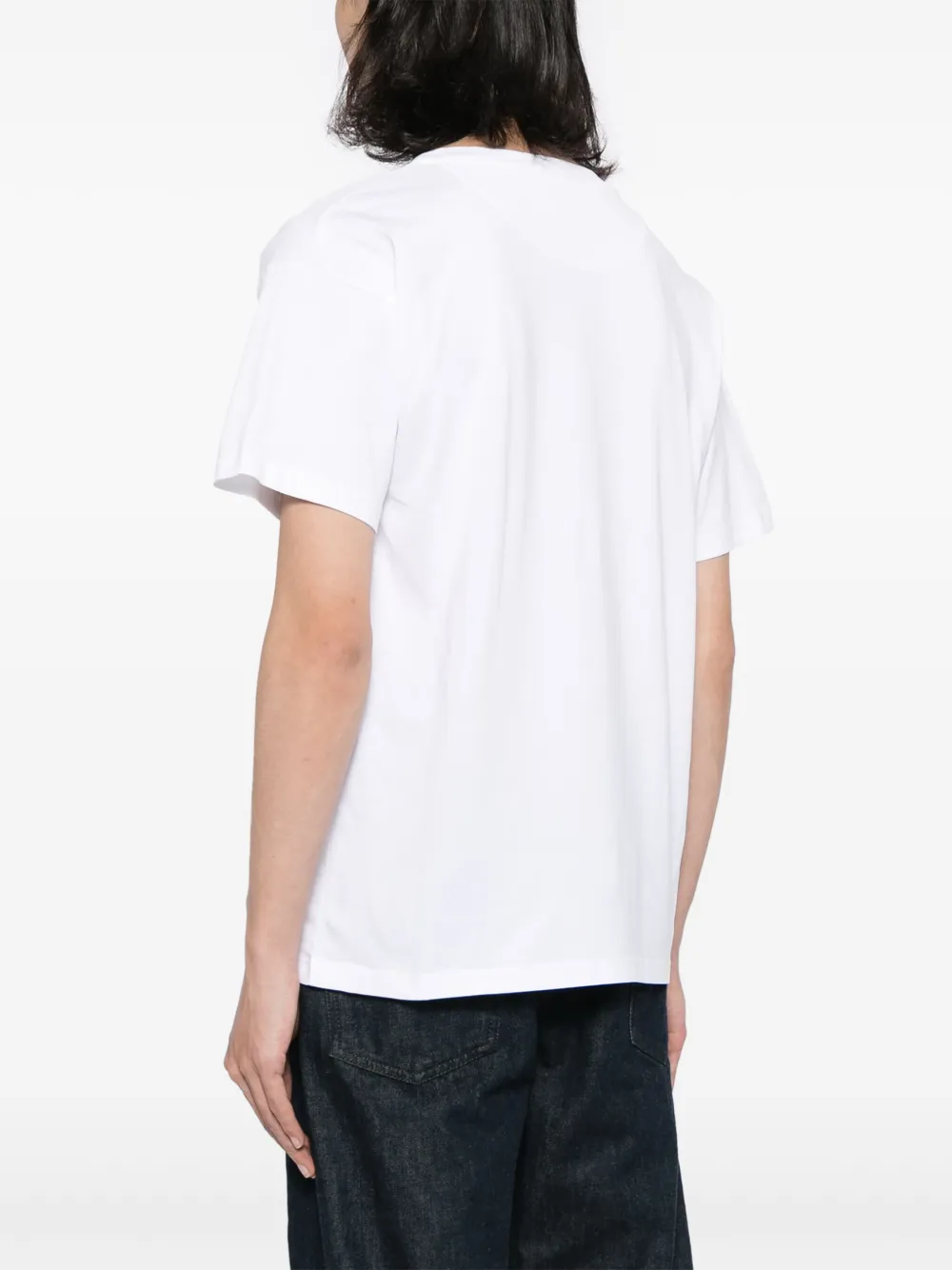 Shop Bally Logo-print Organic Cotton T-shirt In White