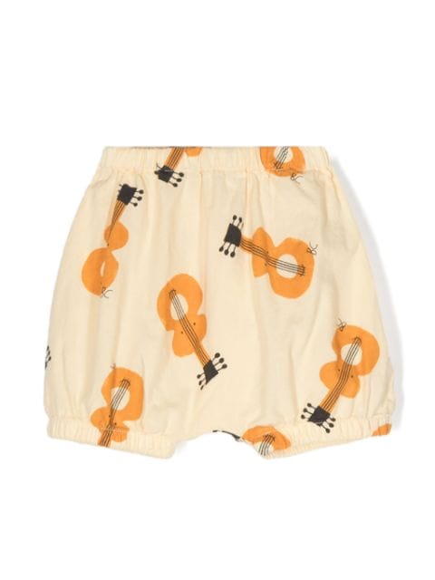 Acoustic Guitar-print cotton bloomers