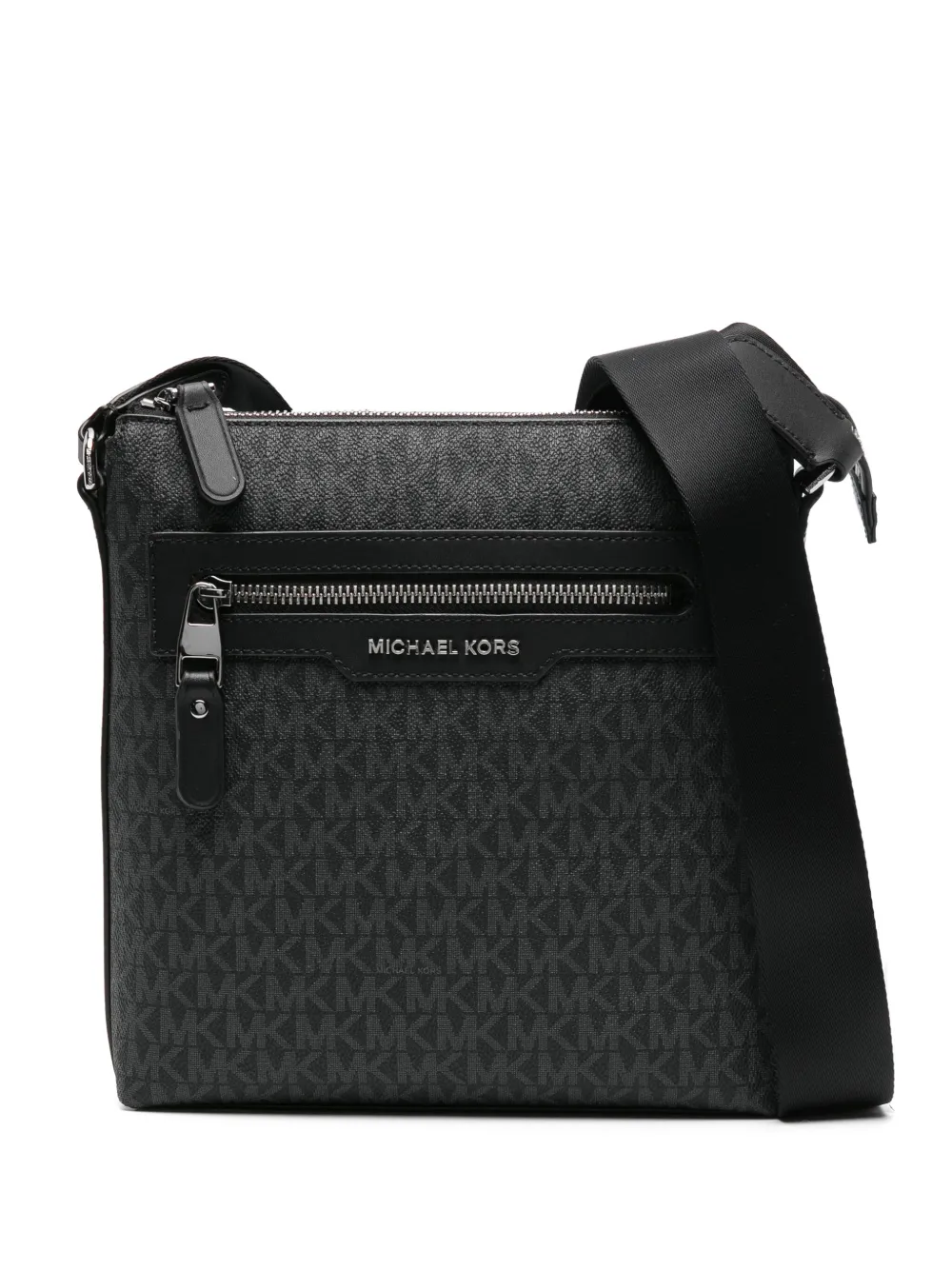 Michael Kors Medium crossbodytas met monogramprint Zwart