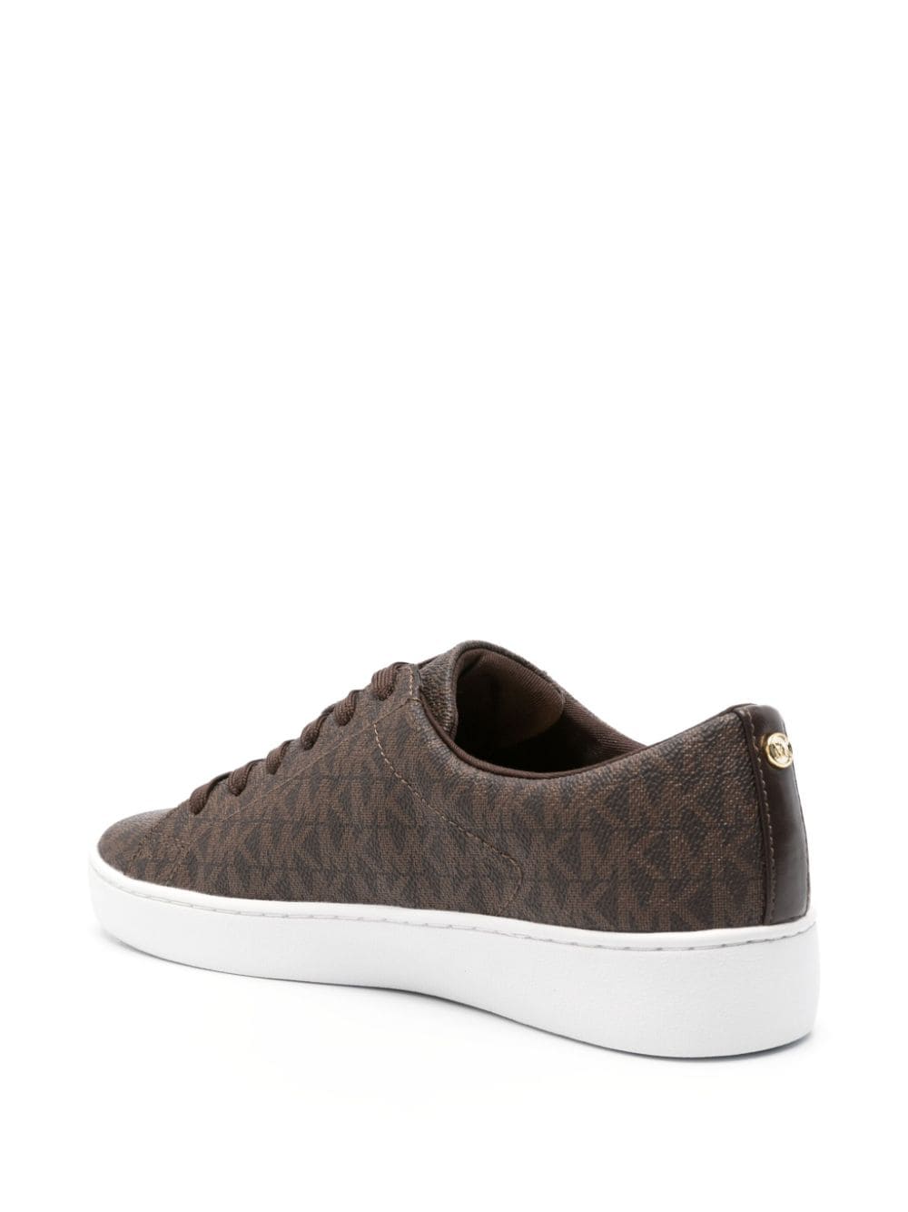 Shop Michael Michael Kors Keaton Logo-print Sneakers In Brown