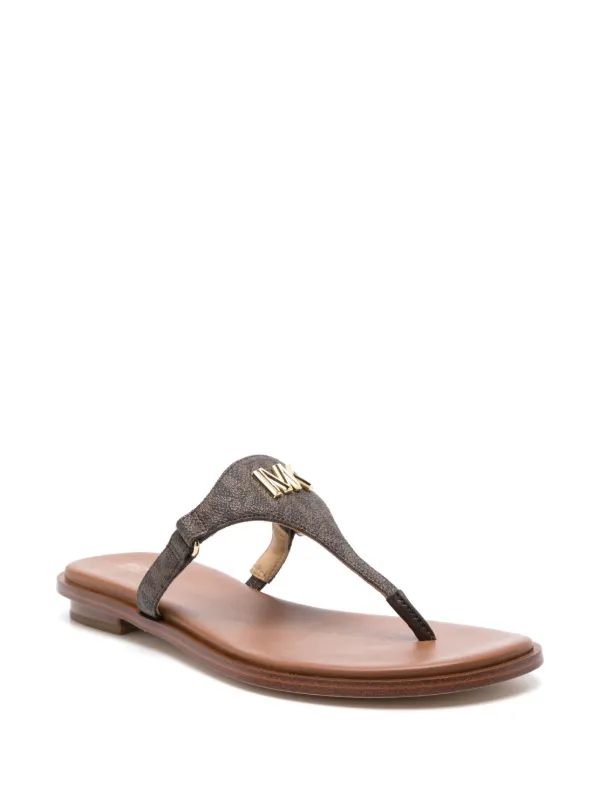 Michael Michael Kors Jillian logo-plaque Sandals | Brown | FARFETCH