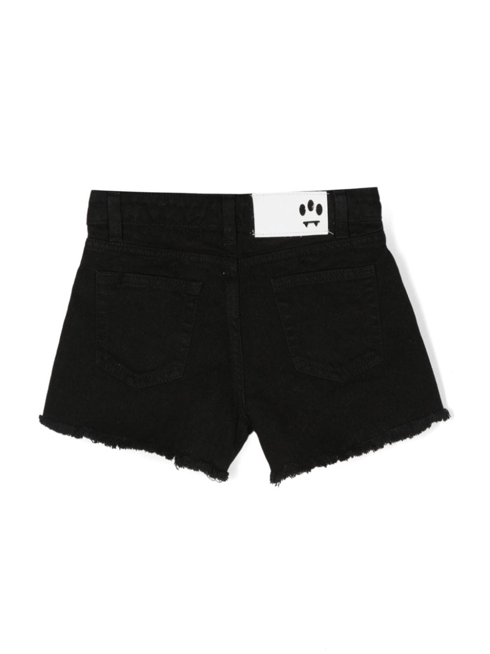 Shop Barrow Pleat-detail Denim Shorts In Black