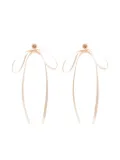 Simone Rocha Bow Ribbon beaded stud earrings - Pink