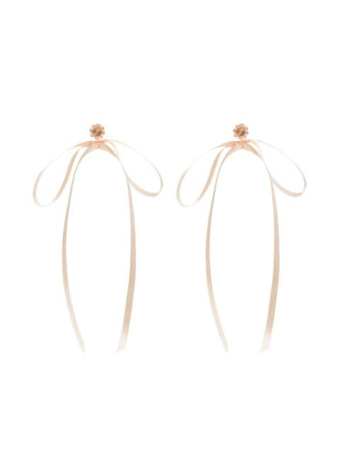 Simone Rocha perledekorerede ørestikkere med sløjfebånd