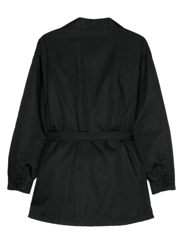 Prada Pre-Owned 2000s double-breasted Belted Trench Coat | Black