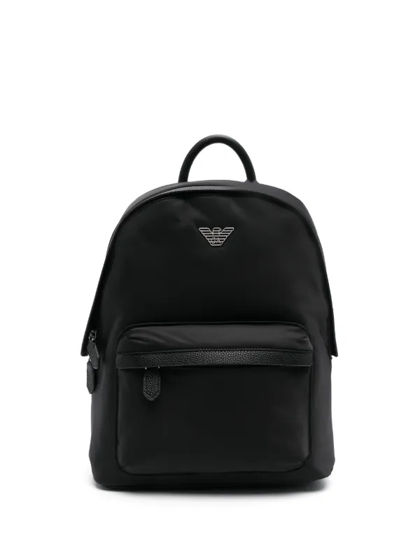 Emporio Armani logo plaque Backpack Black FARFETCH CA