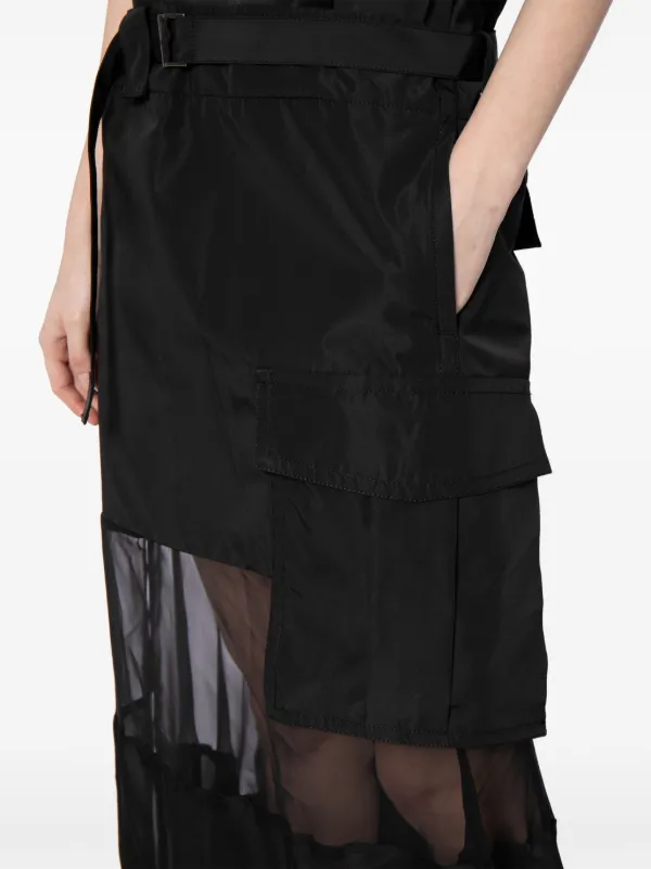 Sacai シアーパネル ドレス | ブラック | FARFETCH JP
