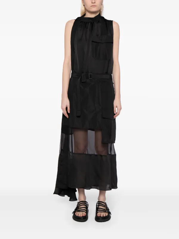 全国送料無料・イイ店 ドレス シアーパネル Sacai | JP FARFETCH | ブラック トップス