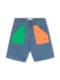 Bobo Choses contrast-patch denim shorts - Blue