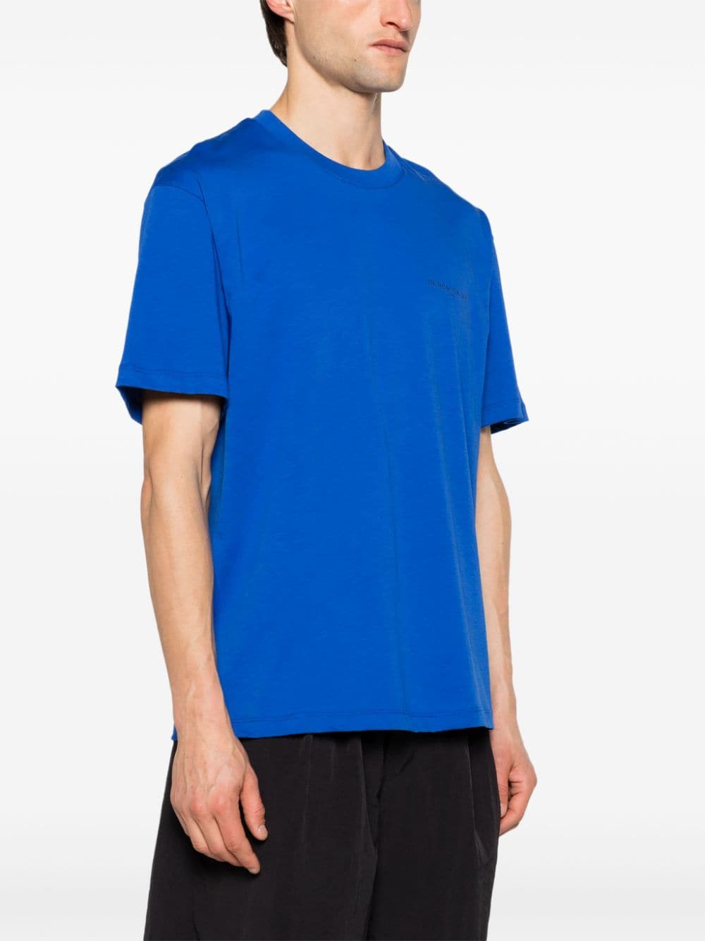 Shop Ih Nom Uh Nit Logo-print Cotton T-shirt In Blue