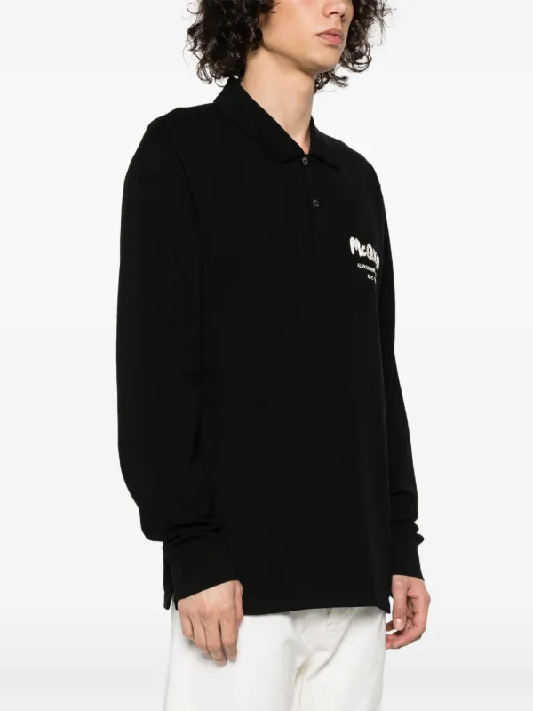 Alexander McQueen logo-embroidered Polo Shirt | Black | FARFETCH