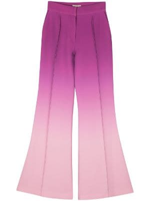 Elie Saab Flared Crepe Trousers - Farfetch