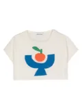 Bobo Choses Tomato Plate cropped T-shirt - Neutrals