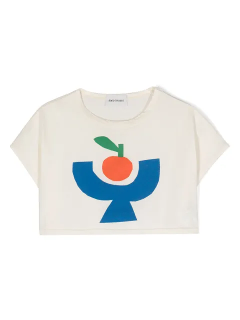Bobo Choses Tomato Plate cropped T-shirt