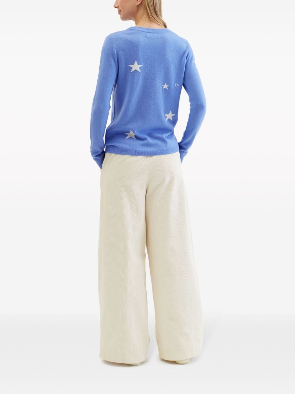 Shop Chinti & Parker Star Intarsia-knit Jumper In Blau