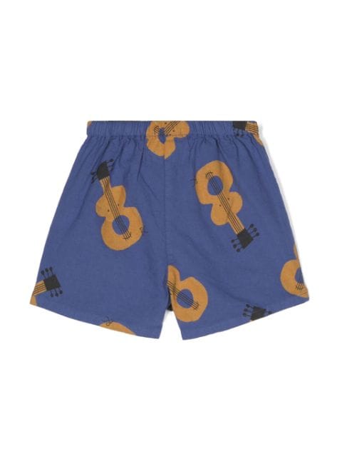 Acoustic Guitar-print shorts