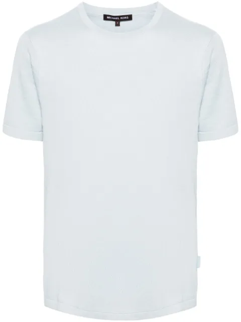 Michael Kors playera tejida de canalé con cuello redondo