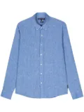 Michael Kors slub-texture linen shirt - Blue