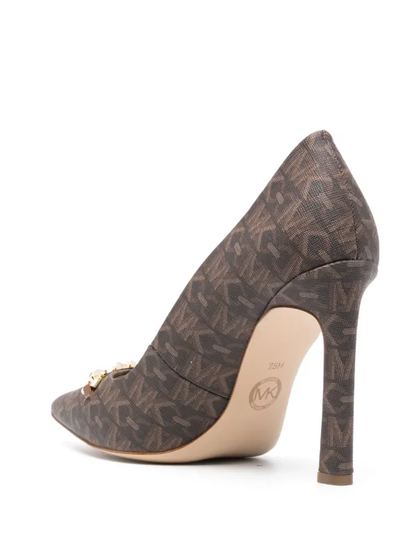 Michael Michael Kors Tiffanie Empire 105mm Pumps Brown FARFETCH UK