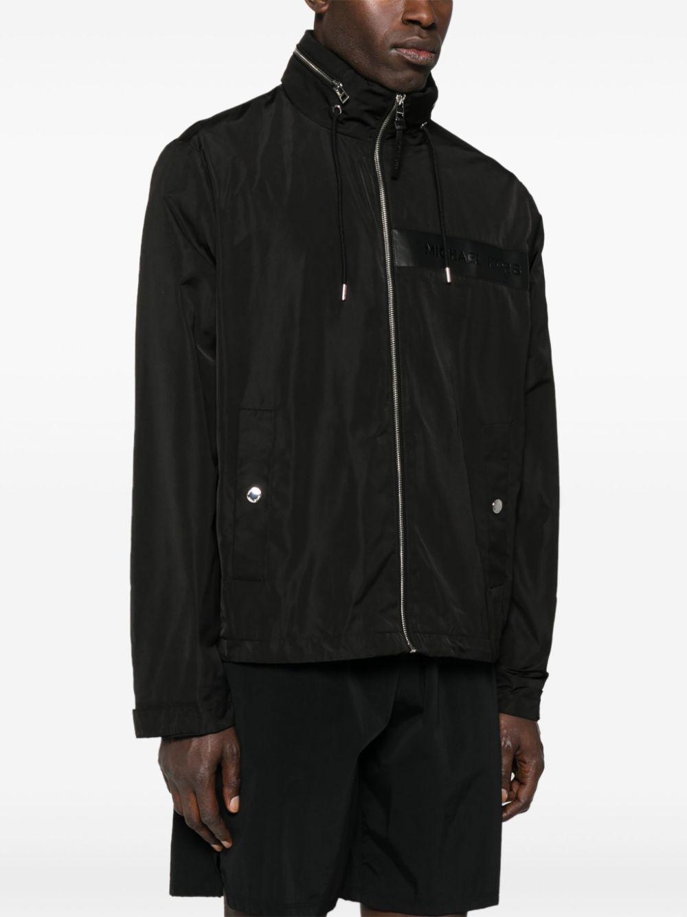 MICHAEL KORS LOGO-DEBOSSED HOODED JACKET 