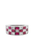 HYT Jewelry platinum diamond and ruby ring - Red