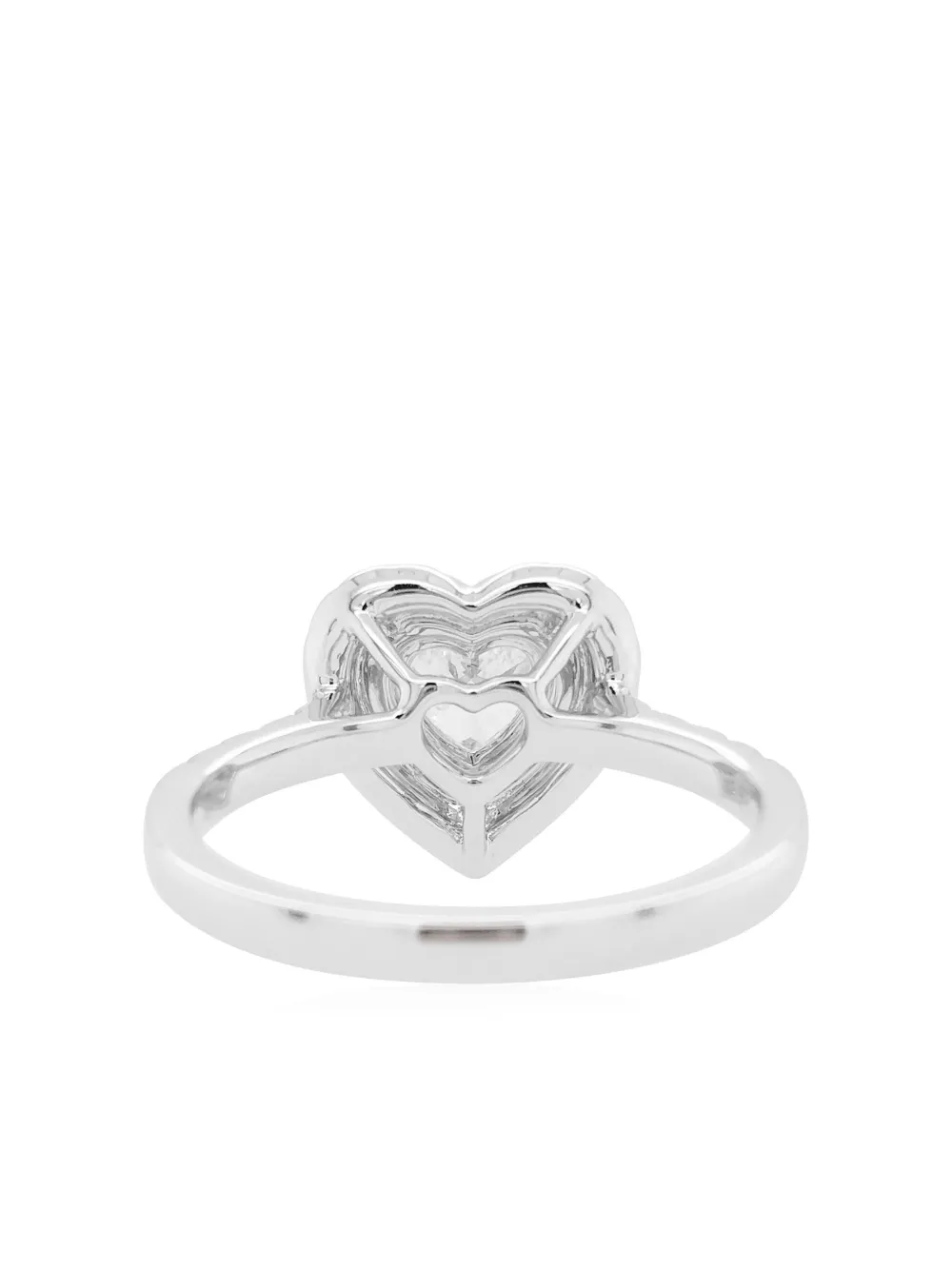 HYT Jewelry 18kt white and rose gold heart-shaped white and pink diamonds ring - Roze