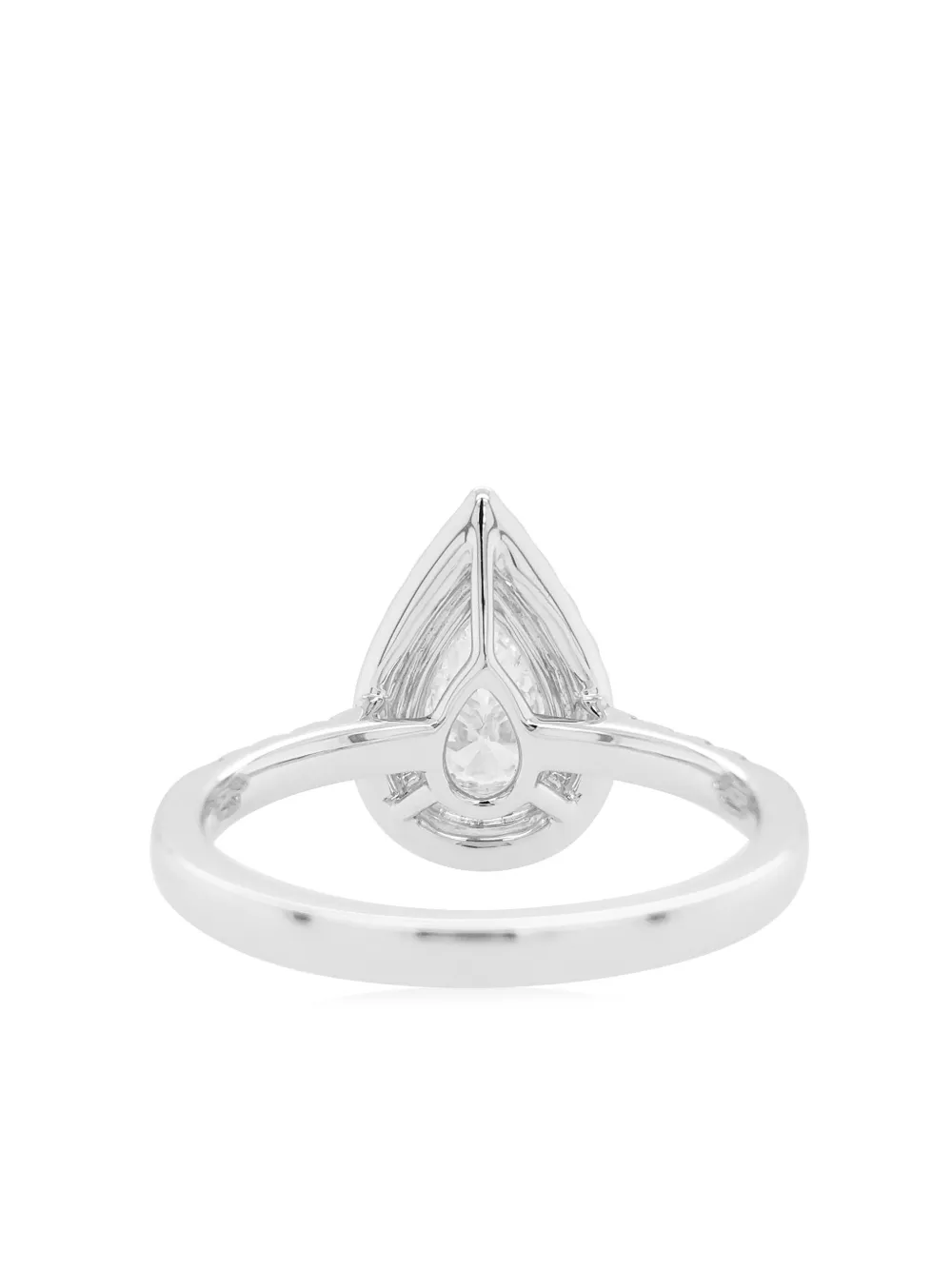 HYT Jewelry 18kt white gold and platinum pear-shaped white and pink diamonds ring - Roze