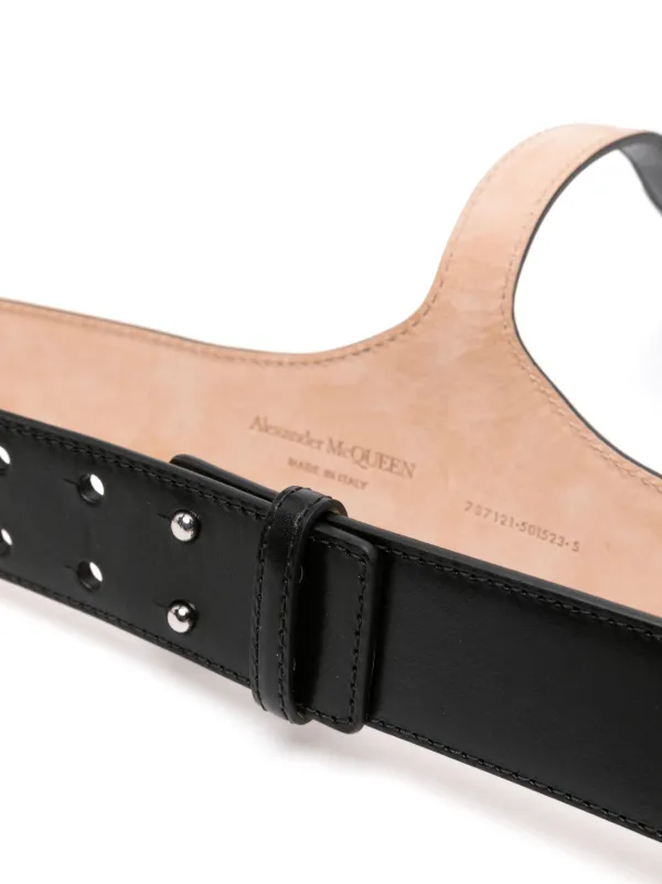Alexander mcqueen leather harness belt shop