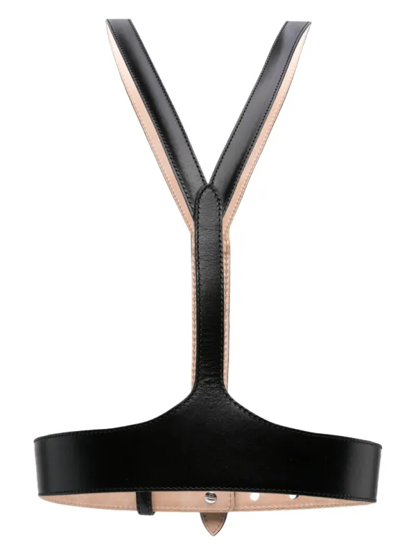 Alexander mcqueen leather harness belt 2025