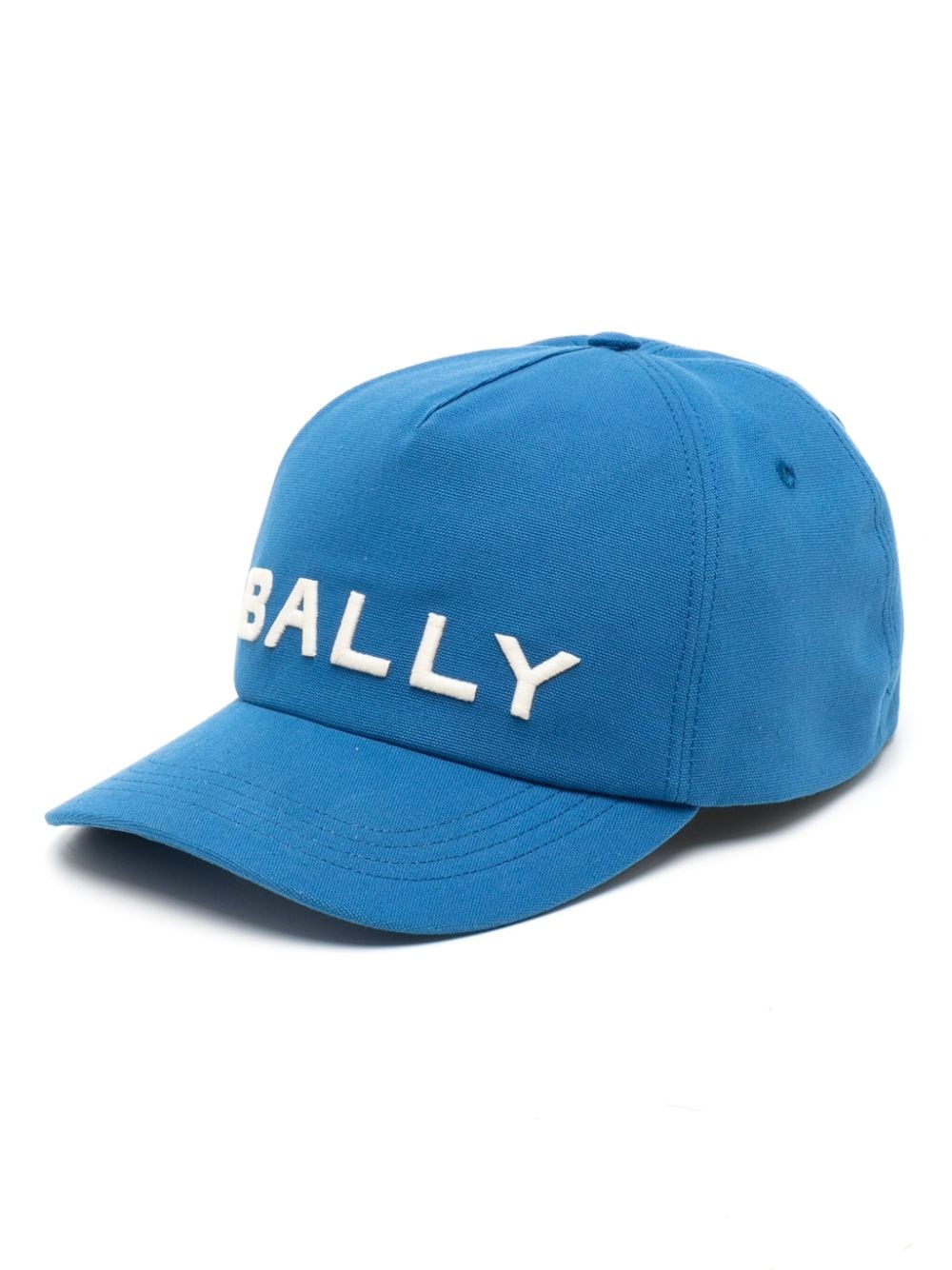 Shop Bally Logo-embroidered Cotton Cap In Blue