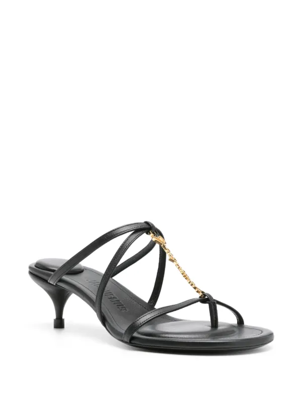 Jacquemus Les Sandales Pralu 40mm Mules | Black | FARFETCH