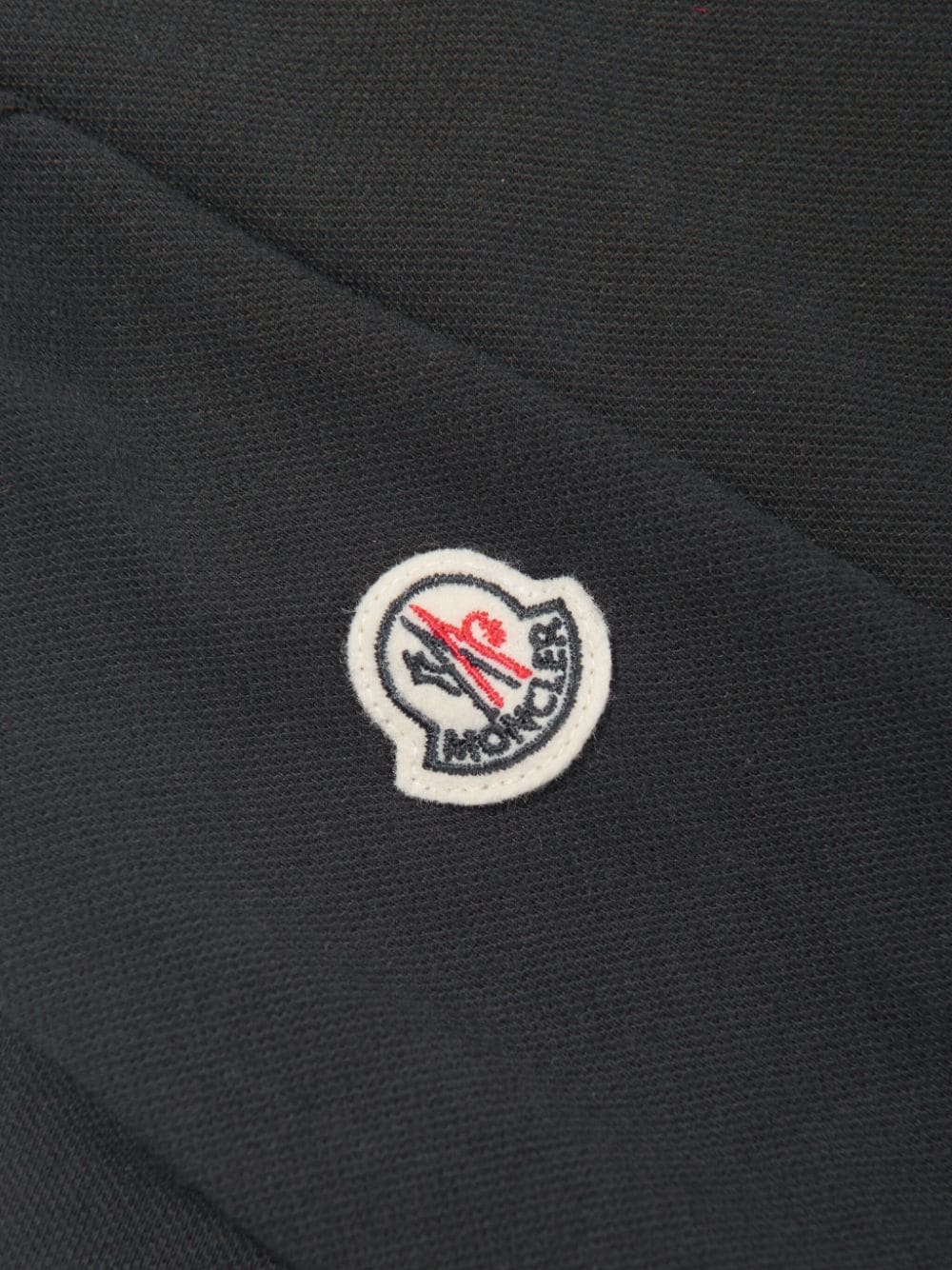 Moncler Enfant Katoenen poloshirt met logo jacquard Zwart
