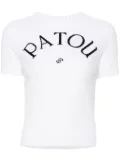 Patou logo-jacquard knitted top - White